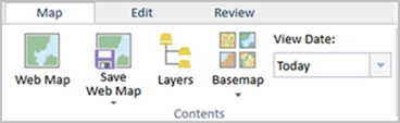 Map tab with web map tools Map tab with web map tools
